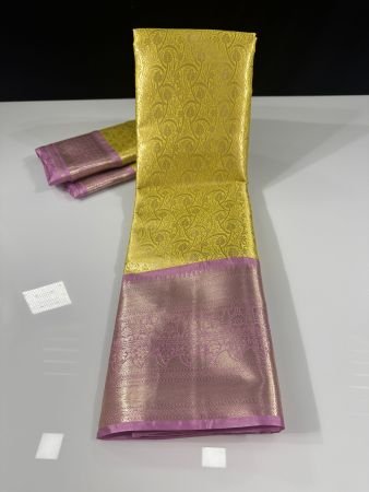 LEMON X LILAC BROCADE