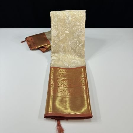 CHIKANKARI JAAL RUST BORDER