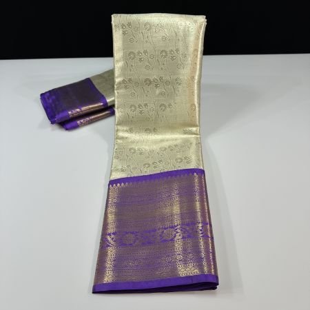 MARBLE BROCADE WHITE X VIOLET