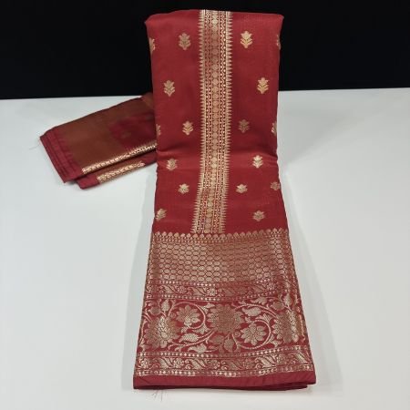 MAROON ZARI STRIPE RHYTHM