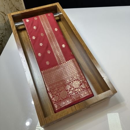 MAROON ZARI STRIPE RHYTHM